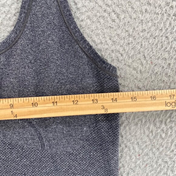 Lululemon Run Swiftly Tech Racerback Heathered Black Top Womens 6 Active Stretch - Picture 7 of 9